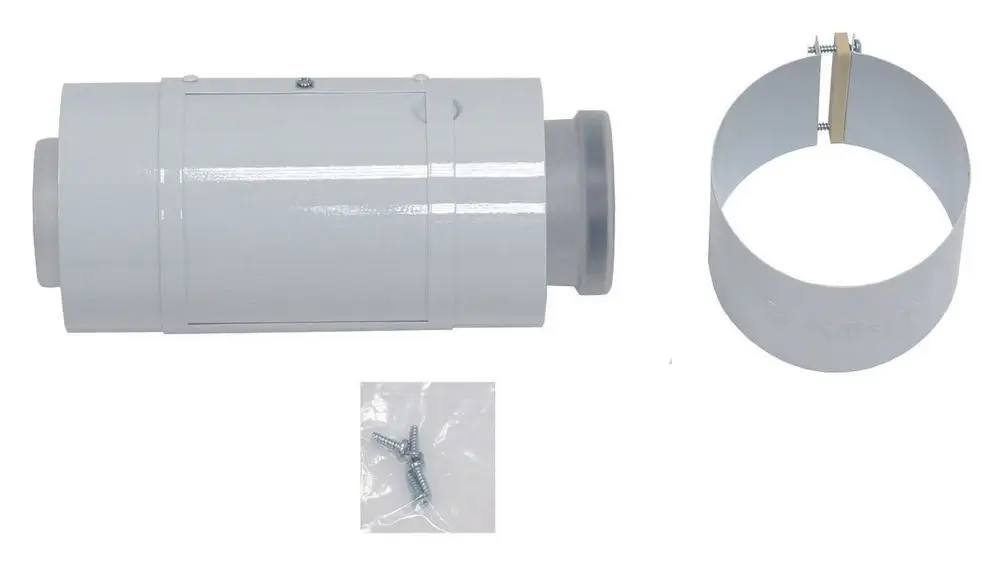 Reinigungsöffnung zur zuverlässigen Luft- und Abgasführung, gefertigt aus Polypropylen in hellem Design. Zubehörteile für die Installation inklusive. Marke: Vaillant.